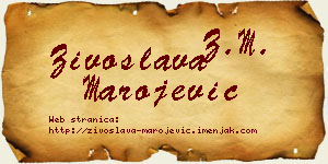 Živoslava Marojević vizit kartica